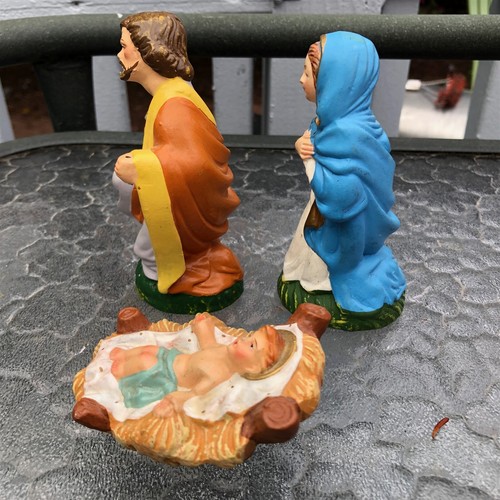 Vintage Paper Mache Nativity Holy Family Japan 4.5" Mary Joseph Baby Jesus - Picture 3 of 6