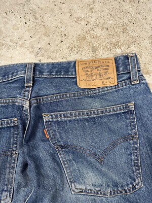 Vintage 1999 Levi's 628 02 Orange Tab Denim Pants rare jeans 90s