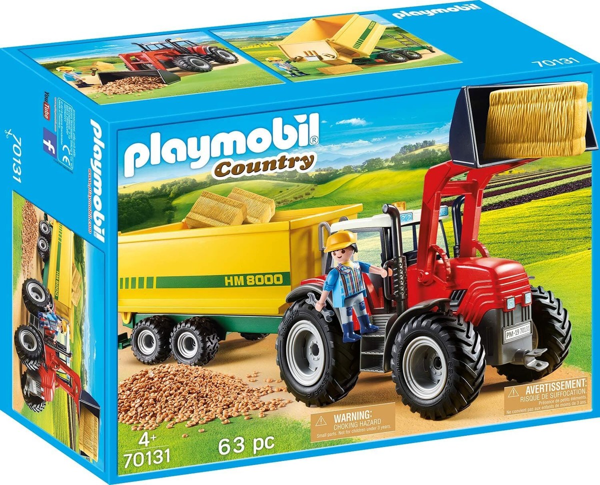 Playmobil 70131 Country Farm Tractor with Feed Trailer UK