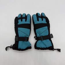 Waterproof Technology Ski Snow Gloves Blue Black Logo Size 4-6X . 43548