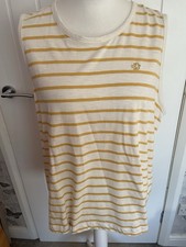 Brakeburn Ladies Mustard Stripe Vest Top Size 18 BNWT
