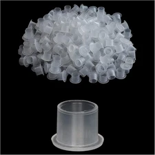 100pcs Tattoo Ink Caps with Base 11 * 10mm for Makeup Pigment Clear Container Cu