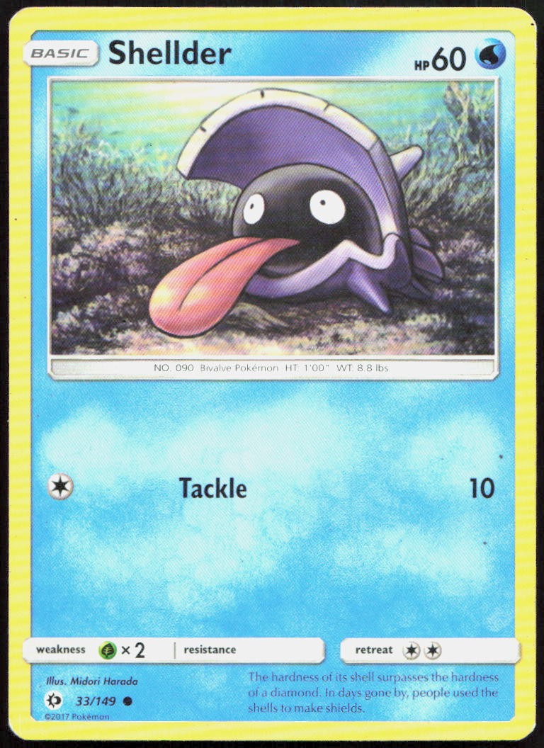 Shellder 33/149 Common SM Base Set Pokemon