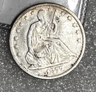 1877 Seated Liberty Half Dollar,  VF details