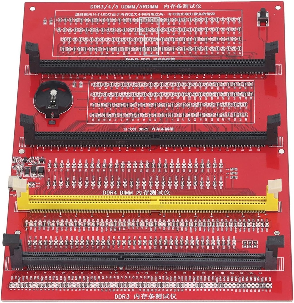 4in1 DDR3/DDR4/DDR5UDMM/DDR5RDIMM Memory Diagnostic Tester Card
