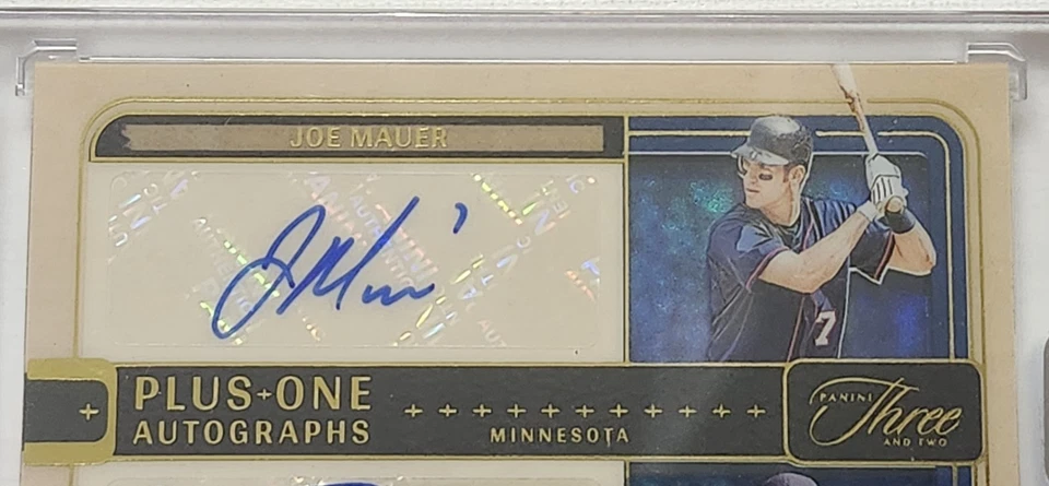 Panini Three and Two Plus One Signatures Mauer & Santana 2025/49 gemelos automático Foto 2 de 4