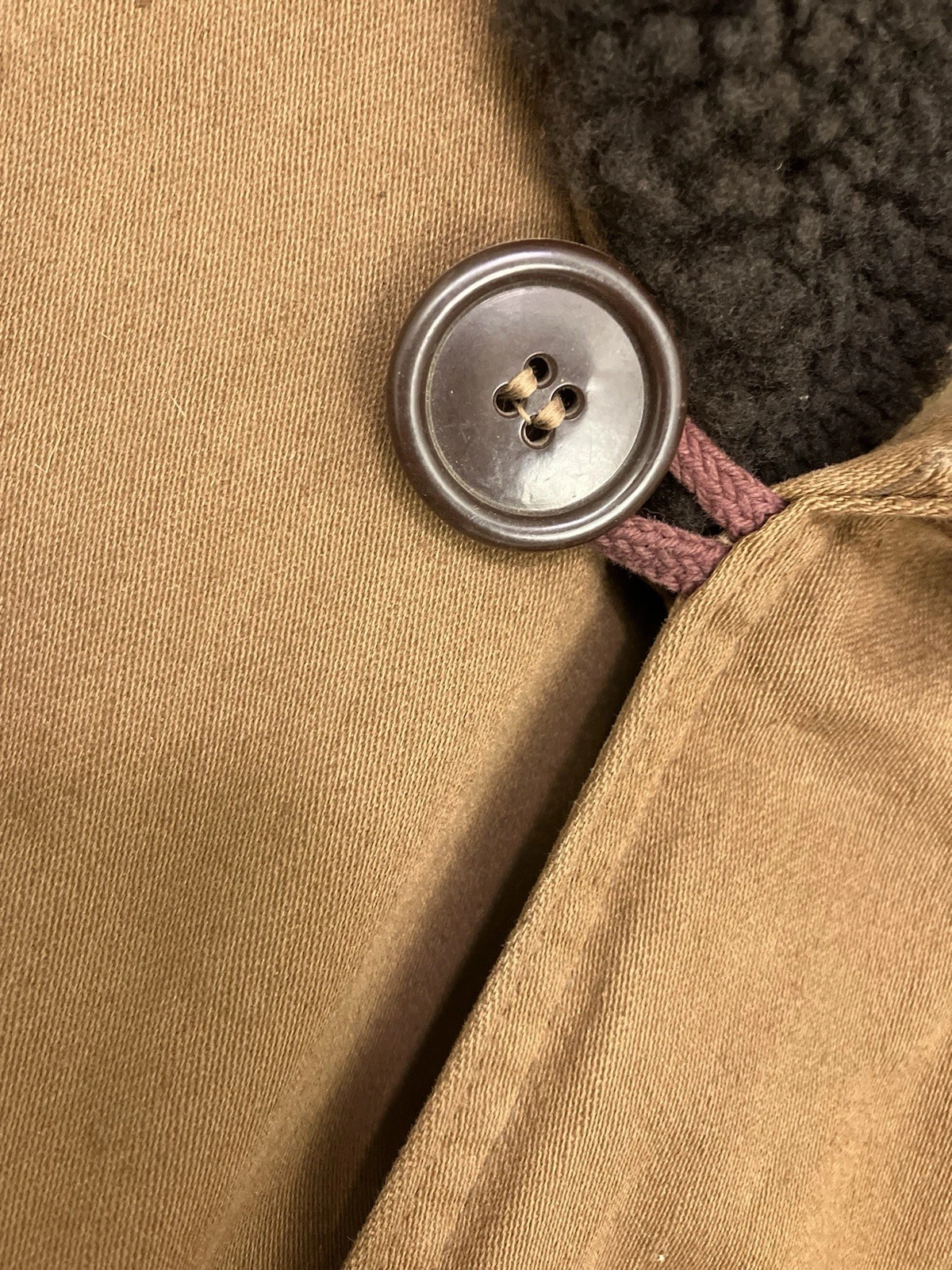 VTG 1940s Hercules Jacket Men’s 46 Sheepskin Lined Collar Barnstormer Canadienne image 3