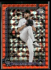 2025 Topps Chrome Carson Palmquist Orange Geometric #/25 RC Colorado Rockies
