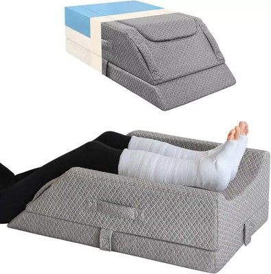 Adjustable Leg Elevation Pillows for Swelling after Surgery, Cooling Memory Foam