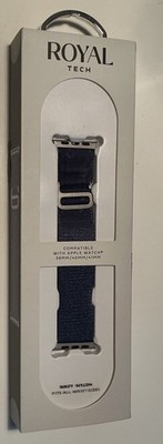 Royal Tech Navy Nylon w/Tools to Adjust Links -Apple Watch-  38MM/40MM/41MM NIB