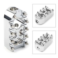 For Harley Universal Chromek Anti-Skid Gear Brake Shift Peg Pedals MX Style