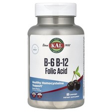 B-6, B-12, Folic Acid, Black Cherry, 60 Lozen...