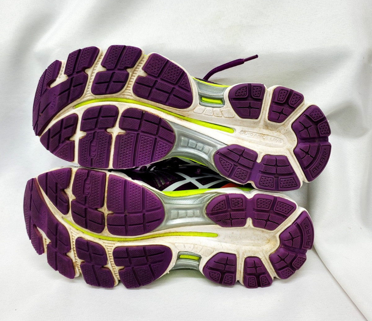 Rare BARELY WORN asics Gel Nimbus 15 Women Running Shoe Purple Fluidride size 8 thumbnail 6