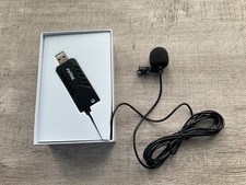 Fifine K053 lapel microphone. Unused, open box. Black, USB connect