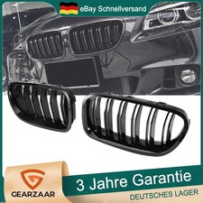 KÜHLERGRILL DOPPELSTEG NIEREN GRILL PASSEND FÜR BMW 5er F10 F11 GLÄZEND SCHWARZ