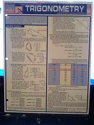 Trigonometry (Quickstudy Reference - Pamphlet, by BarCharts Inc. - Very Good