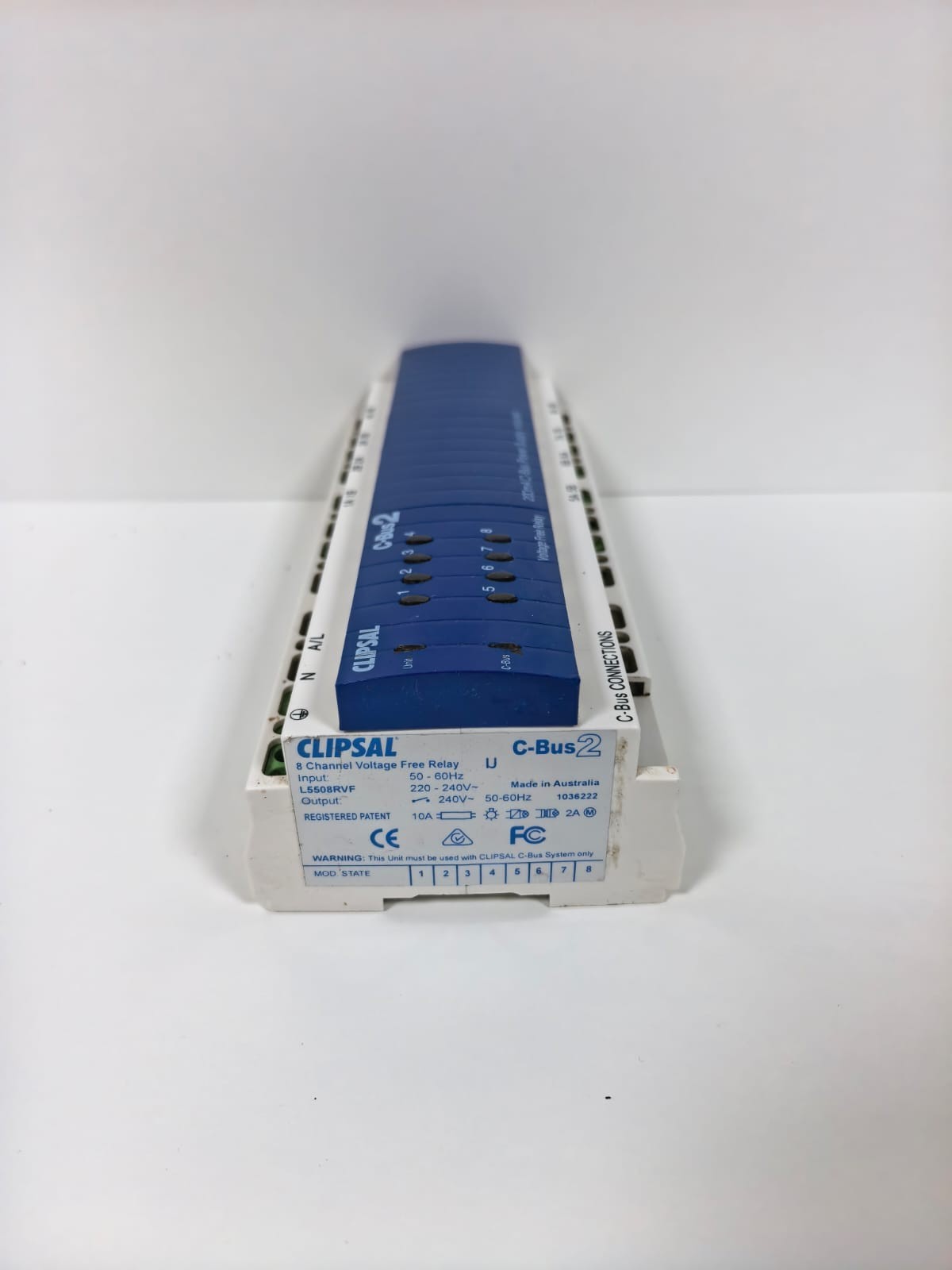 Clipsal L5508RVF CLIPSAL L5508RVF C-BUS2 8-CHANNEL VOLTAGE FREE RELAY (MFG 2008) 9