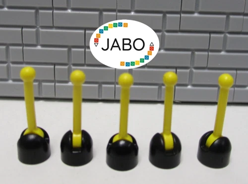 (D6/7) LEGO 5x 4592 / 4593 Lever / Antenna 4592c01 Yellow/Black Space Train