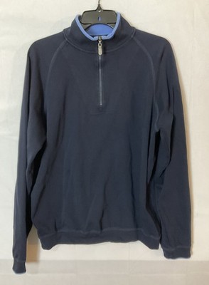 Bobby Jones 1/4 Zip Pullover Sweater Mens L Blue Casual