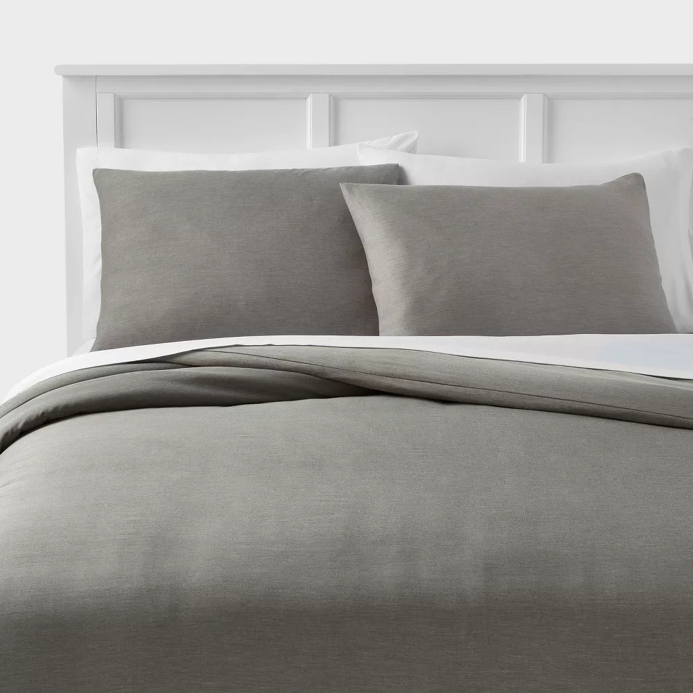 Легкий в уходе пододеяльник и комплект постельного белья светло-серого цвета - Для комнаты 3090₽