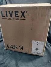 LIVEX Lighting ~  41328-14 ~ Geometric Textured Black Pendant Light ~ NEW IN BOX