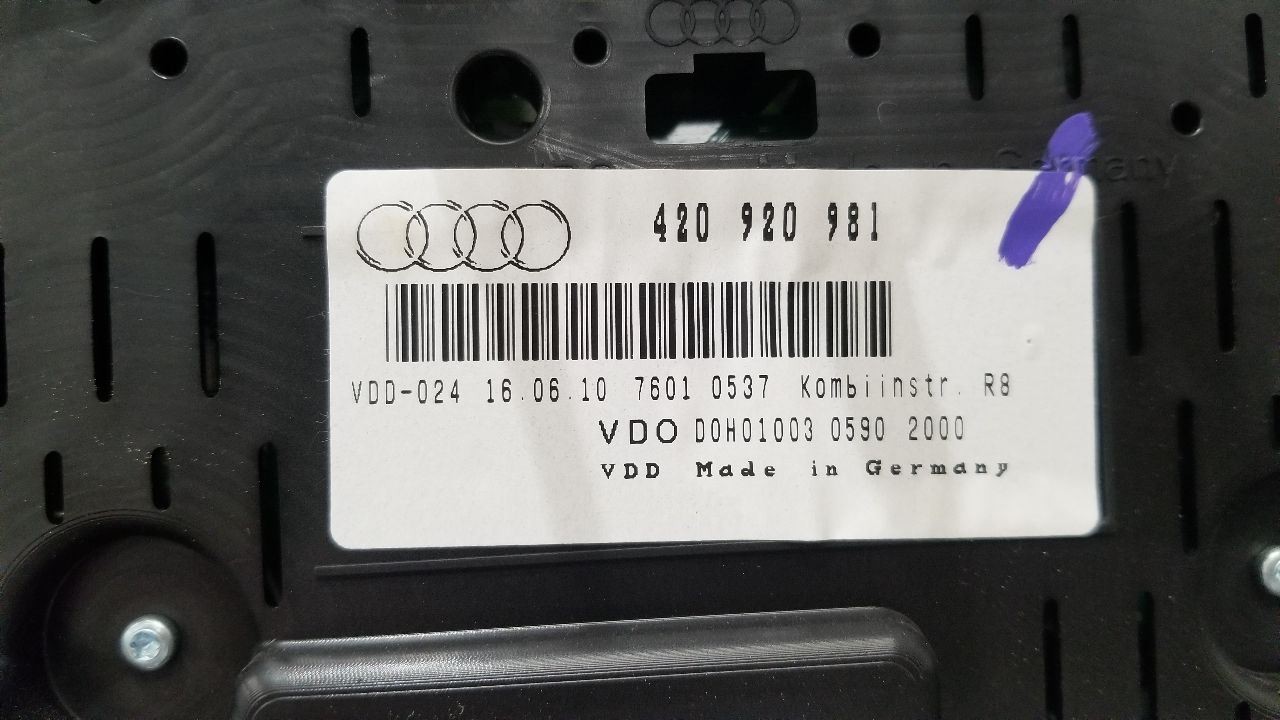 Audi R8 2011-2013 Instrument cluster P/N 420920981