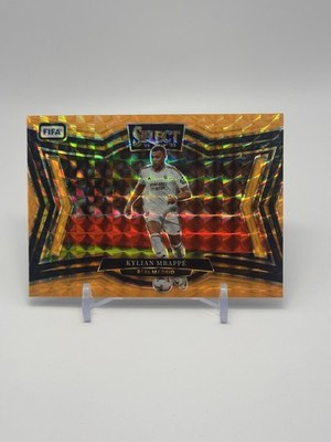 24-25 Panini Select FIFA #209 Kylian Mbappe Orange Fluorescent field level /125