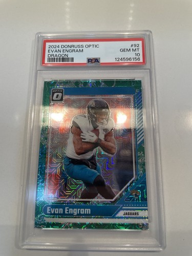 2024 Panini Optic Evan Engram #92. Dragon Prizm /24 Gem Mint PSA 10!! Pop 1 !!