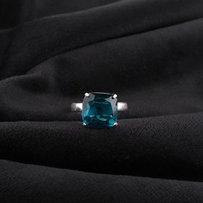 Natural Apatite Gemstone 925 Sterling Silver Jewelry Handmade Ring Gift For Mom