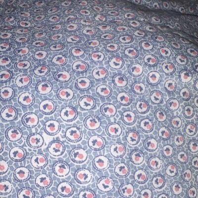 Geometric Blue White Red Circular Pattern Clothing Fabric for Sewing and Crafts