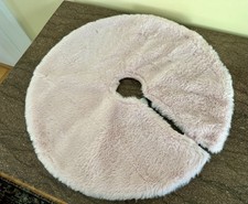 Wondershop Mini Christmas Tree Skirt Light Pink Faux Fur 18" Diameter