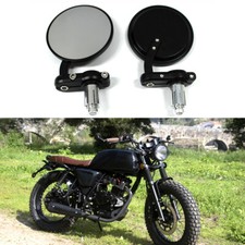 Foldable Motorcycle 3" Round Handle Bar End 7/8" Side Mirror for Akita 125 250