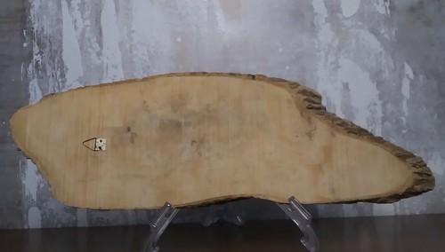 Vintage Asian Pyrography Crave Embossed Raw Edge Wood Handmade Wall Art Vintage - Picture 7 of 7