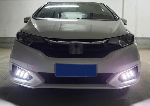 For Honda Fit Jazz GK5 2018-20 Tricolor Led DRL Driving Fog Light Lamp Streamer - Picture 9 of 12