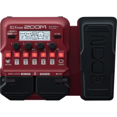ZOOM B1X FOUR Bassgitarre Multieffektprozessor 500mA rot NEU aus Japan