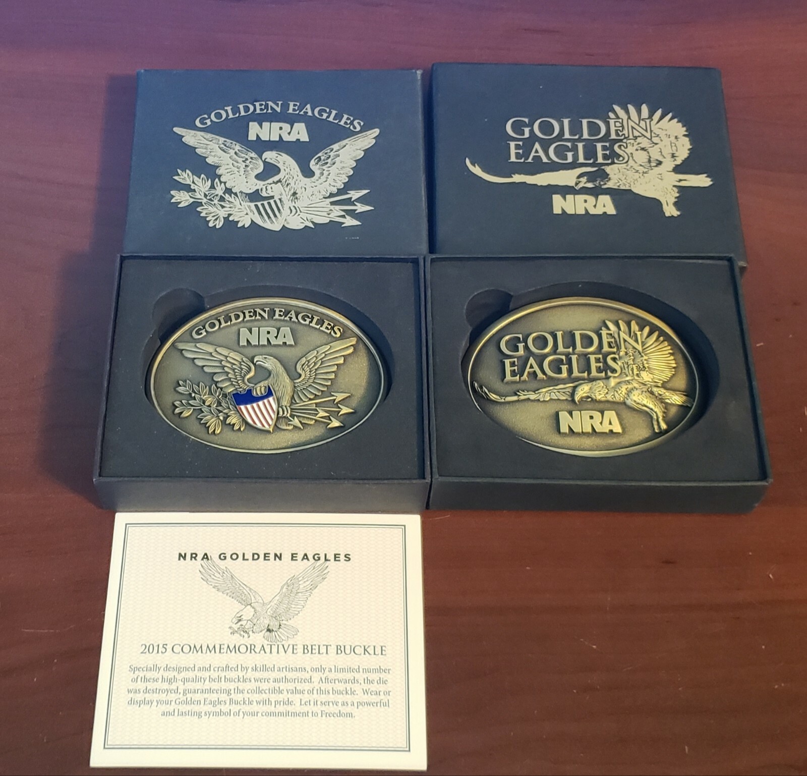 NRA Limited Edition Commemorative Golden Eagles Brass… Gem