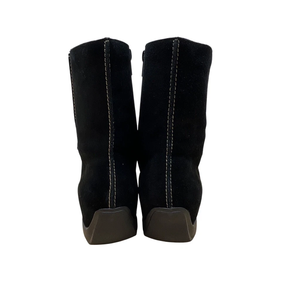 Aerosoles Women’s Black Suede Dispatch Side Zipper Mid-Calf Boots Sz 8.5M - Image 4 of 4