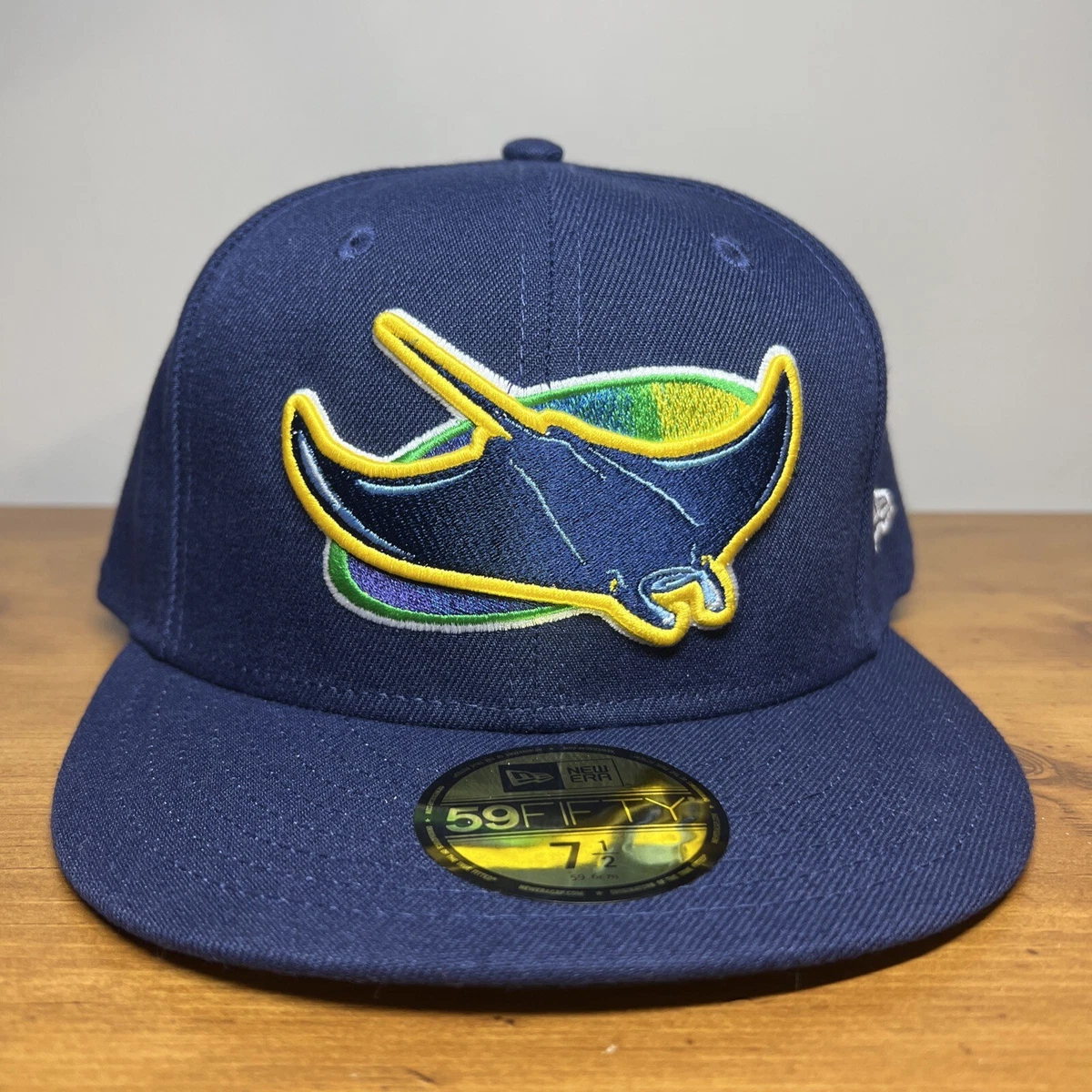 Tampa Bay Devil Rays New Era MLB Authentic Alt Blue 59Fifty Fitted Hat Cap  7 1/2