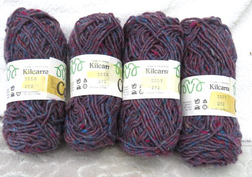 Kilcarra Cottage reine Schurwolle Garn lila + #3553 Farbe 272 Made in Ireland - Bild 5 von 7
