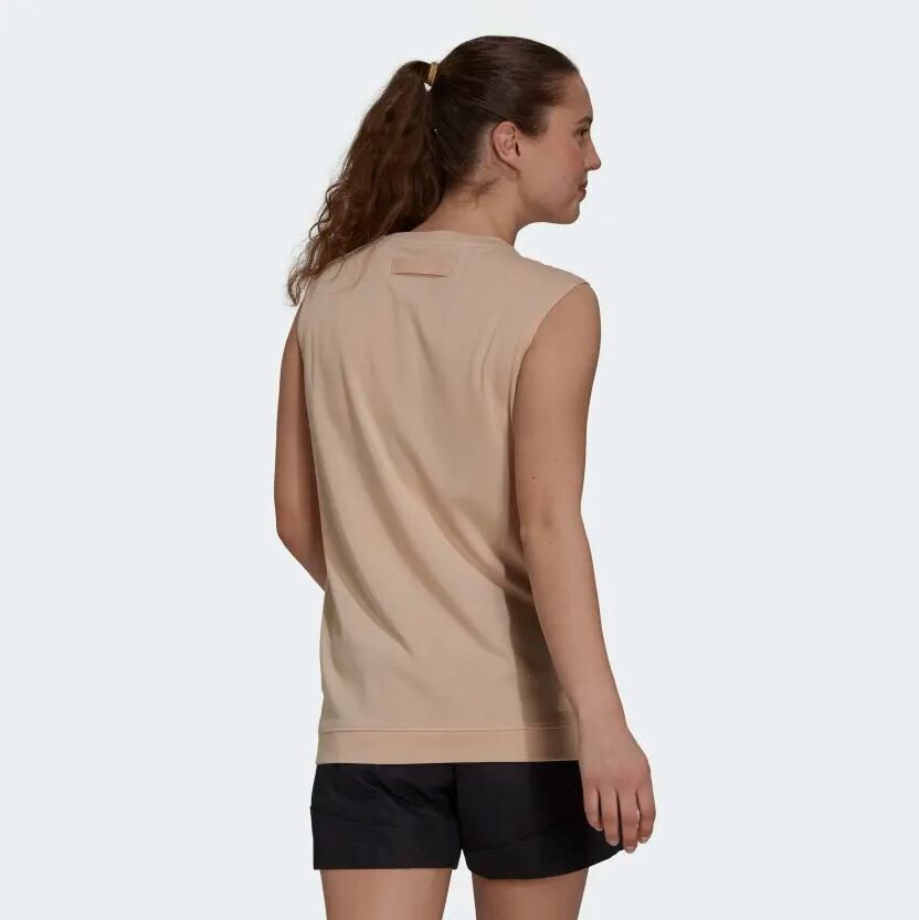 ADIDAS Women's Beige Parley Sleeveless Tee RRP £40 image 2