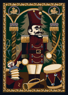 2x4 Milliken Nutcracker 00750 Suite Christmas Area Rug - Approx 2'8''x3'10''