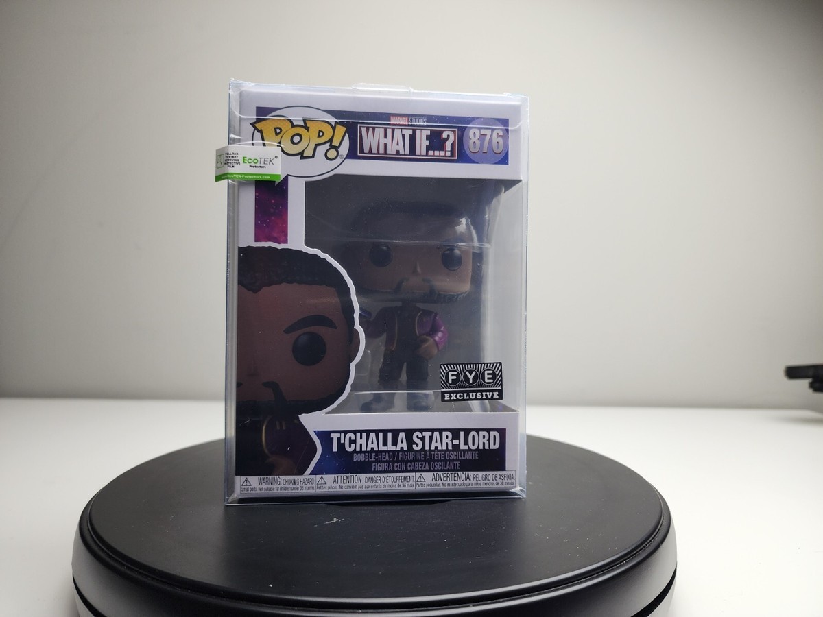 Figura Funko Pop! Marvel What If...? T'Challa Star Lord, Vinile Da Collezione, Altezza 9,5 Cm, Regalo Perfetto Per Fan Marvel, Confezione Originale.