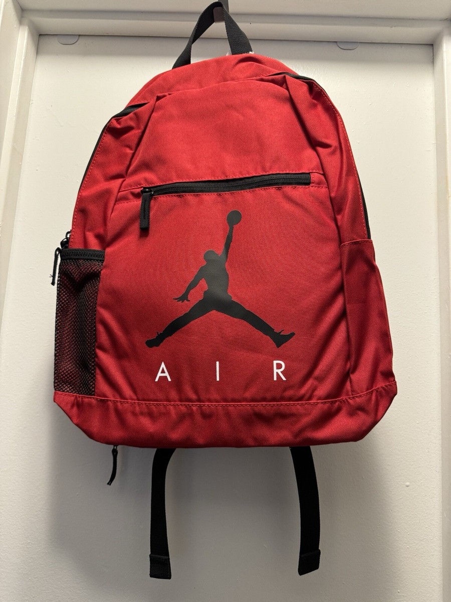 Nike Jordan Backpack SCHOOL BAG Pencil Case BLACK RED 9A0503