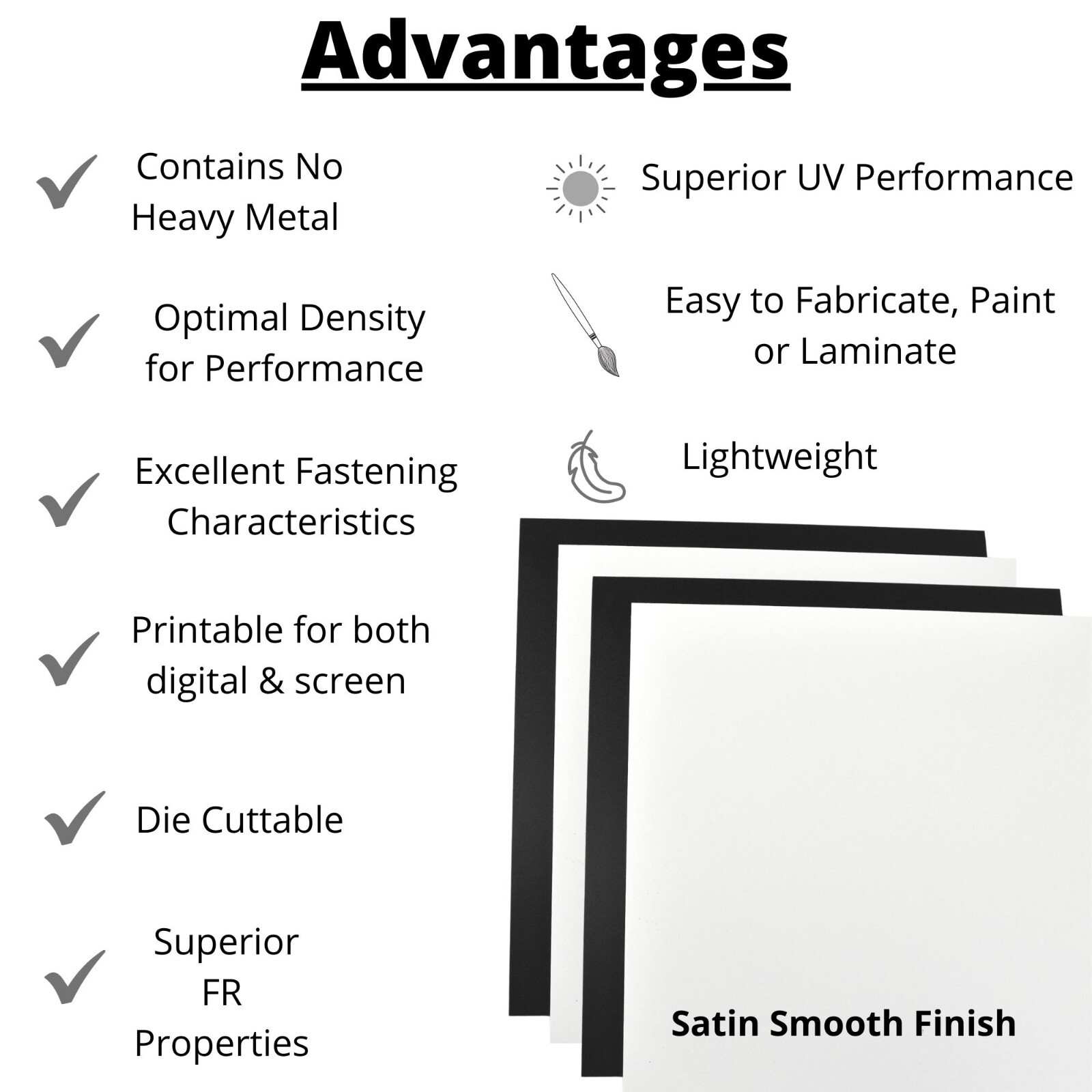 BuyPlastic Expanded PVC Plastic Sheet, Various Colors, Sizes and