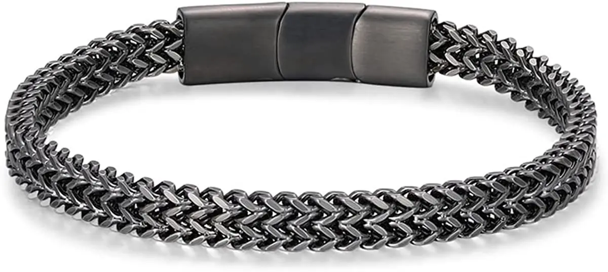 Skull Heads Black Leather Stud Rivet Stainless Steel Cuff Bracelets | eBay