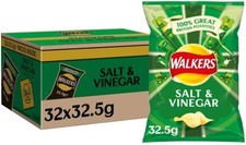 Walkers Salt & Vinegar 32 x 32.5g Full Box