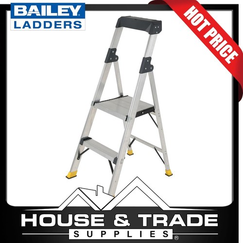 Bailey Ladder Stepladder Retail/Office 0.57m 2 Step 120kg Aluminium