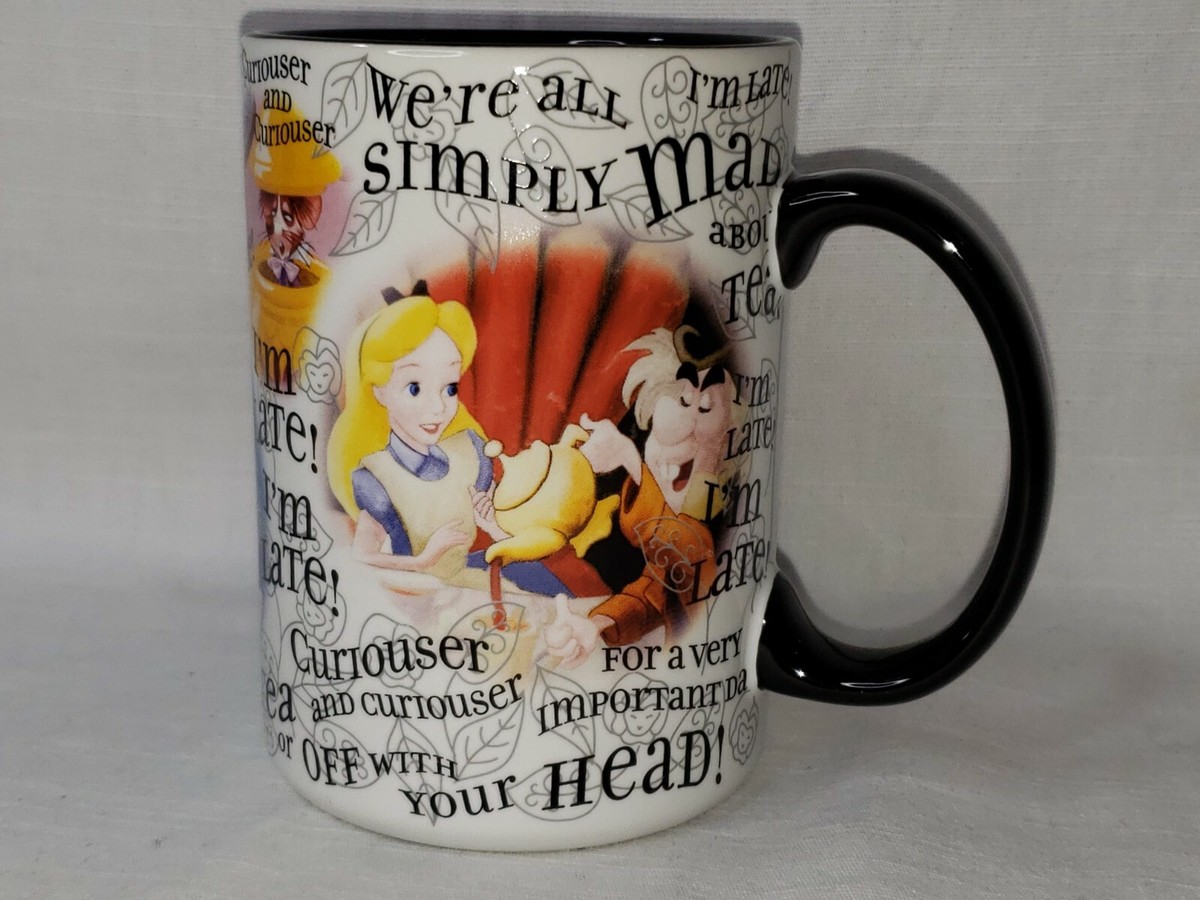 Disney Store Alice in Wonderland 4.5" Coffee & Tea Mug - EUC - Excellent