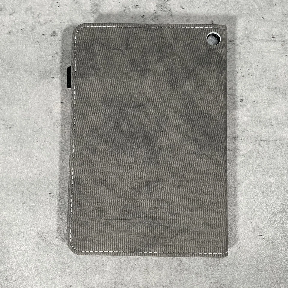 NEW Amazon Fire 2022 HD 8 Tablet Case Gray Denim Multi Pocket Functional - Image 3 of 4