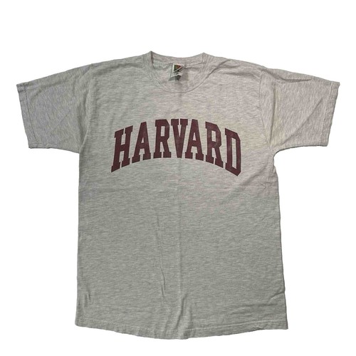 Champion Harvard Logo Navy Blue T-Shirt S Cotton Crewneck Short
